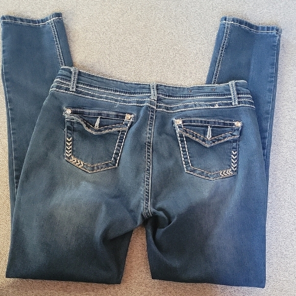 Vivi Diva Blue Distressed Women's Jeans Size 13 - Picture 2 of 9